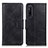 Leather Case Stands Flip Cover Holder M09L for Sony Xperia 1 V Black