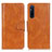 Leather Case Stands Flip Cover Holder M09L for Sony Xperia 1 V Brown