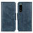 Leather Case Stands Flip Cover Holder M09L for Sony Xperia 5 III SO-53B Blue