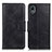 Leather Case Stands Flip Cover Holder M09L for Sony Xperia Ace III Black