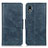 Leather Case Stands Flip Cover Holder M09L for Sony Xperia Ace III SO-53C Blue