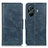 Leather Case Stands Flip Cover Holder M09L for Vivo iQOO Z6 Pro 5G Blue