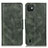 Leather Case Stands Flip Cover Holder M09L for Wiko Y82 Green