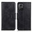 Leather Case Stands Flip Cover Holder M09L for Xiaomi Poco M4 5G Black