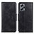 Leather Case Stands Flip Cover Holder M09L for Xiaomi Poco X4 GT 5G Black