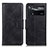 Leather Case Stands Flip Cover Holder M09L for Xiaomi Poco X4 Pro 5G Black