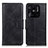 Leather Case Stands Flip Cover Holder M09L for Xiaomi Redmi 10 Power Black