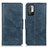 Leather Case Stands Flip Cover Holder M09L for Xiaomi Redmi Note 10 5G Blue