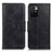 Leather Case Stands Flip Cover Holder M09L for Xiaomi Redmi Note 11 4G (2021) Black