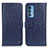 Leather Case Stands Flip Cover Holder M10L for Motorola Moto Edge 20 Pro 5G Blue