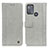 Leather Case Stands Flip Cover Holder M10L for Motorola Moto G50 Gray