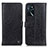 Leather Case Stands Flip Cover Holder M10L for Oppo A16s Black