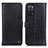 Leather Case Stands Flip Cover Holder M10L for Oppo A53s 5G Black