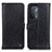 Leather Case Stands Flip Cover Holder M10L for Oppo A54 5G Black