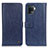 Leather Case Stands Flip Cover Holder M10L for Oppo Reno5 F Blue