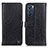 Leather Case Stands Flip Cover Holder M10L for Oppo Reno6 5G Black