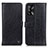 Leather Case Stands Flip Cover Holder M10L for Oppo Reno6 Lite Black