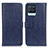 Leather Case Stands Flip Cover Holder M10L for Realme 8 4G Blue