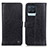 Leather Case Stands Flip Cover Holder M10L for Realme 8 Pro Black