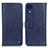Leather Case Stands Flip Cover Holder M10L for Samsung Galaxy A03 Core Blue