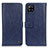 Leather Case Stands Flip Cover Holder M10L for Samsung Galaxy A22 4G Blue