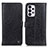 Leather Case Stands Flip Cover Holder M10L for Samsung Galaxy A33 5G Black