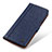 Leather Case Stands Flip Cover Holder M10L for Samsung Galaxy A72 4G Blue