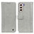 Leather Case Stands Flip Cover Holder M10L for Samsung Galaxy S21 5G Gray