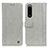 Leather Case Stands Flip Cover Holder M10L for Sony Xperia 5 III Gray