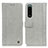 Leather Case Stands Flip Cover Holder M10L for Sony Xperia 5 III SO-53B Gray
