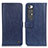 Leather Case Stands Flip Cover Holder M10L for Xiaomi Mi 10S 5G Blue