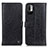 Leather Case Stands Flip Cover Holder M10L for Xiaomi Redmi Note 10 JE 5G Black