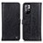 Leather Case Stands Flip Cover Holder M10L for Xiaomi Redmi Note 11 5G Black