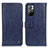 Leather Case Stands Flip Cover Holder M10L for Xiaomi Redmi Note 11 5G Blue