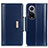 Leather Case Stands Flip Cover Holder M11L for Huawei Honor 50 5G Blue