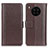 Leather Case Stands Flip Cover Holder M11L for Huawei Honor 50 Lite Brown