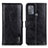 Leather Case Stands Flip Cover Holder M11L for Motorola Moto G50 Black