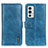 Leather Case Stands Flip Cover Holder M11L for OnePlus 9RT 5G Blue