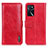 Leather Case Stands Flip Cover Holder M11L for Oppo A16s Red