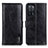 Leather Case Stands Flip Cover Holder M11L for Oppo A53s 5G Black