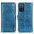 Leather Case Stands Flip Cover Holder M11L for Oppo A56 5G Blue