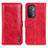 Leather Case Stands Flip Cover Holder M11L for Oppo A74 5G Red