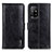 Leather Case Stands Flip Cover Holder M11L for Oppo A94 5G Black