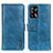Leather Case Stands Flip Cover Holder M11L for Oppo F19 Blue