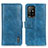 Leather Case Stands Flip Cover Holder M11L for Oppo F19 Pro+ Plus 5G Blue