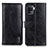 Leather Case Stands Flip Cover Holder M11L for Oppo Reno5 Lite Black