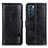 Leather Case Stands Flip Cover Holder M11L for Oppo Reno6 5G Black