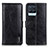 Leather Case Stands Flip Cover Holder M11L for Realme 8 Pro Black