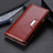 Leather Case Stands Flip Cover Holder M11L for Realme GT Neo 2T 5G Brown