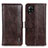 Leather Case Stands Flip Cover Holder M11L for Samsung Galaxy A22 4G Brown